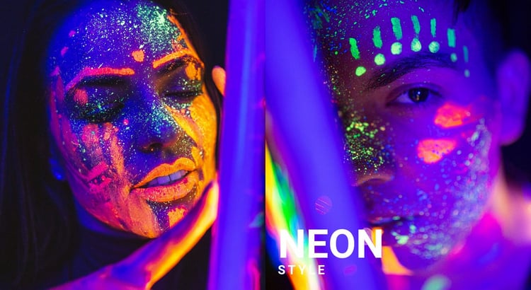 Webdesign néon noir